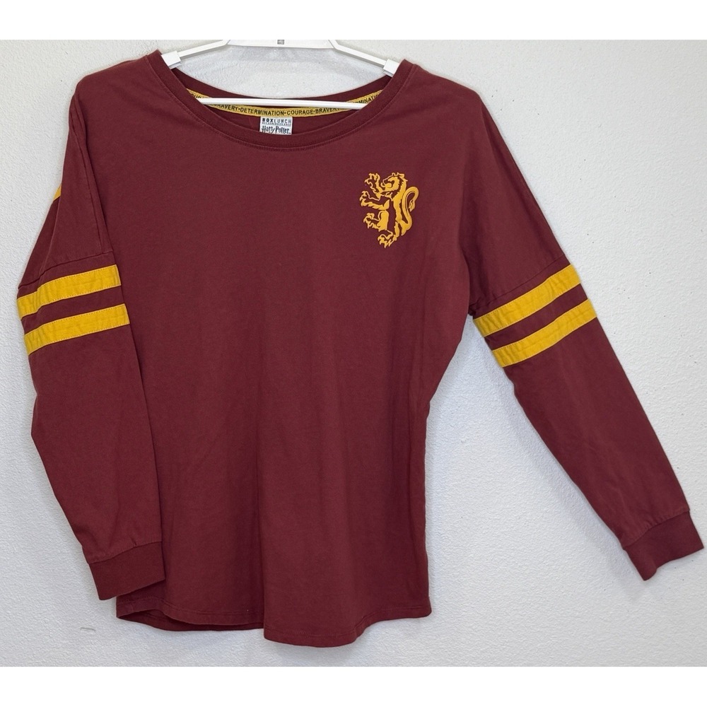 Harry Potter Spirit Jersey Womens Large Maroon Yellow "Gryffindor" Box Lunch